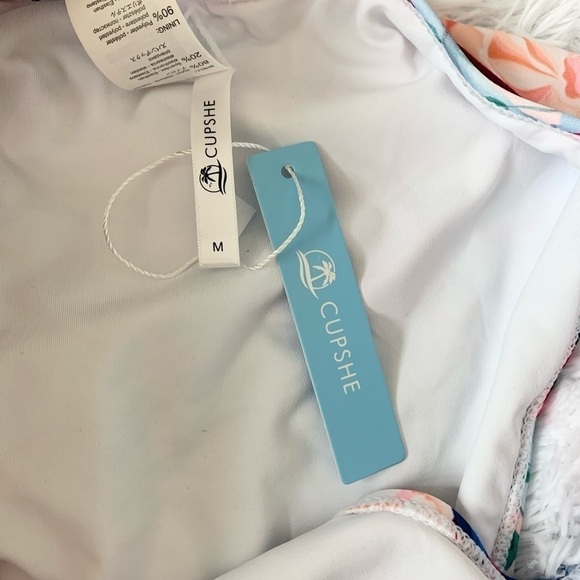 Cupshe NWT Plum Floral Wrap Bikini Full Moulded Cup - Picture 10 of 13